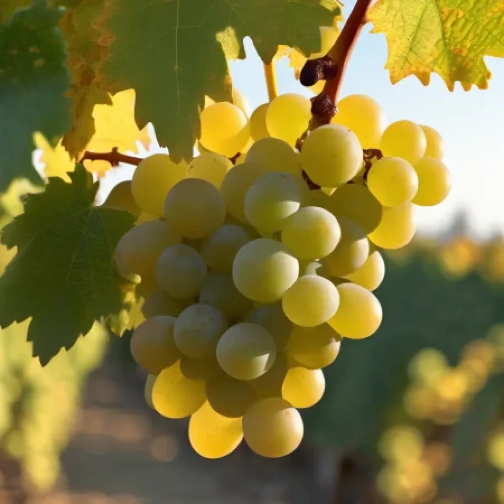 Winorośl odmiana Rkaciteli - biała winna, późno dojrzewająca