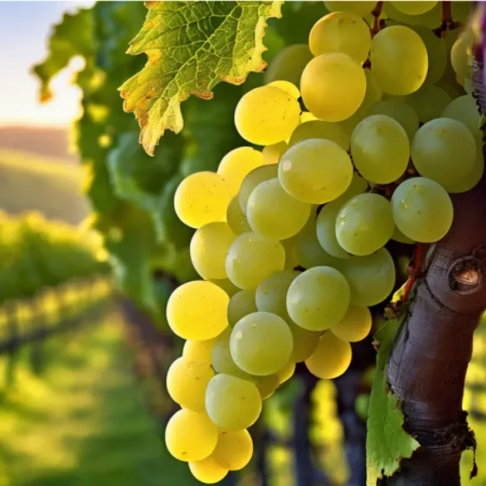 Winorośl odmiana Chardonnay - biała winna, wczesna